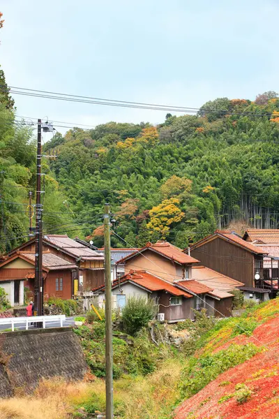 Παραδοσιακή Ιαπωνική Αρχιτεκτονική Στο Χωριό Omori Ginzan Iwami Ginzan — Φωτογραφία Αρχείου