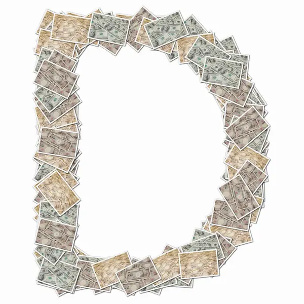 Symbol Made Playing Cards Money Bills — Stock Photo, Image