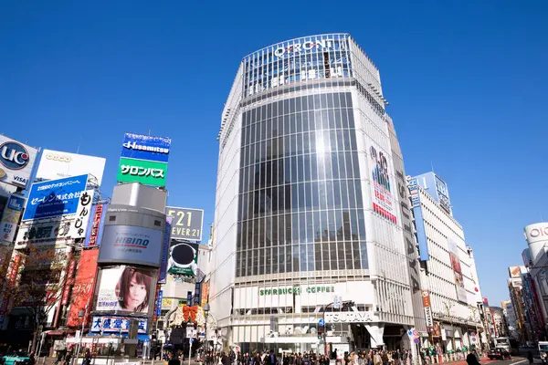 Vacker Arkitektur Utsikt Över Staden Shibuya Bakgrund — Stockfoto