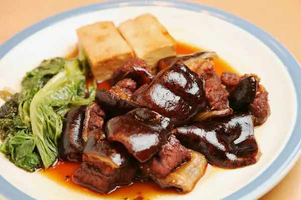 Eine Nahaufnahme Von Einem Köstlichen Chinesischen Essen Ein Köstliches Gericht — Stockfoto