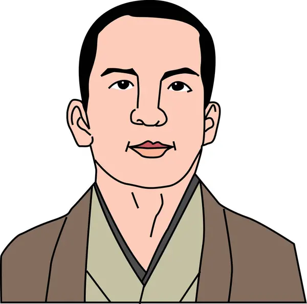 Japonés Hombre Kimono Ilustración — Foto de Stock