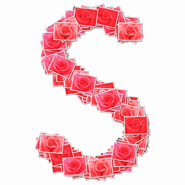 Symbole Fait Cartes Jouer Avec Des Roses Rouges — Photo