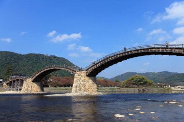 Iwakuni 'deki Kintai Köprüsü, Yamaguchi, Japonya