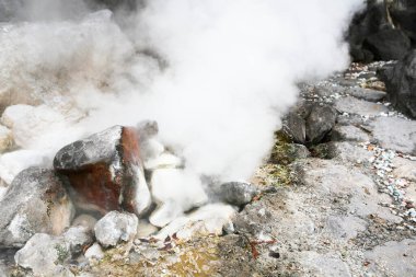 Sıcak kaynak Hells of Beppu, Japonya 'nın başkenti Beppu' da 