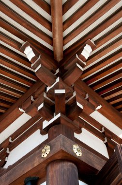 Geleneksel Japon çatı kiremitlerini süsleyin 