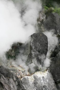 Sıcak kaynak Hells of Beppu, Japonya 'nın başkenti Beppu' da 