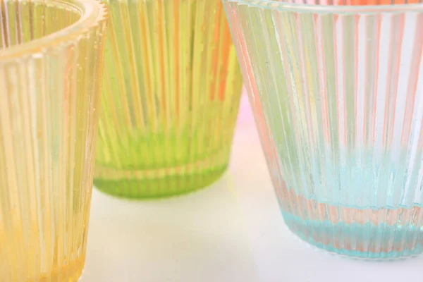 Colorful Glass Kitchen — Stock Photo, Image