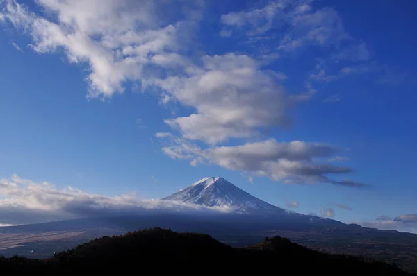 Όμορφη Φύση Γραφική Θέα Fuji Βουνό Στο Λυκόφως — Φωτογραφία Αρχείου