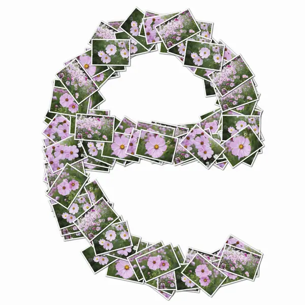 Symbol Made Playing Cards Pink Flowers — Stock Photo, Image