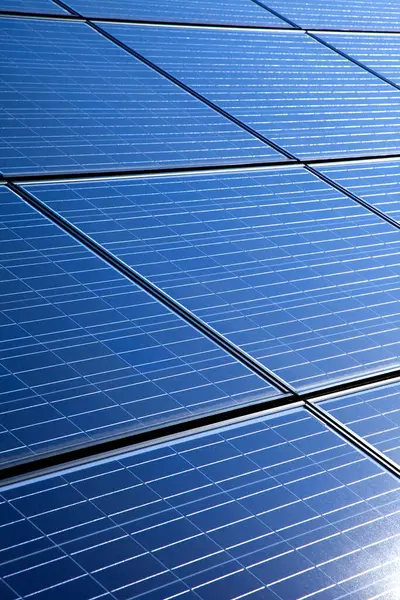 Solární Panely Fotovoltaické Elektrárny — Stock fotografie