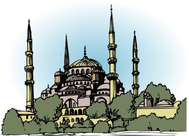 İstanbul 'daki cami resmi, hindi. mimari