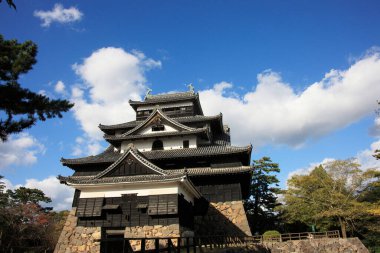 Japonya 'daki Majestic Matsue Kalesi. seyahat hedefi
