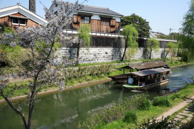 Geleneksel tekne sakin sularda yüzüyor.