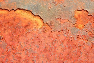 Paslı demir ve çiziklerle eski metal yüzey