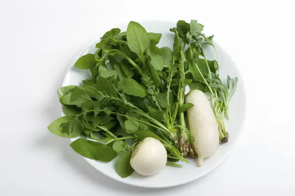 Japanese Vegetables Kabu Background Close — Stock Photo, Image