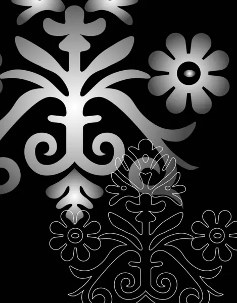Pattern Visionary Flowers — Stockfoto