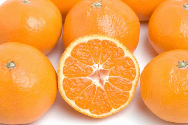 Oranges Slice Isolated White Background — Stock Photo, Image