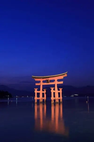 Widok Wielkiej Torii Miyajima Wyspie — Zdjęcie stockowe