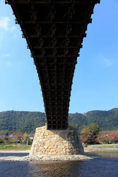 Γέφυρα Kintai Στο Iwakuni Yamaguchi Ιαπωνία — Φωτογραφία Αρχείου