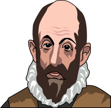 Sakallı bir adamın karikatür çizimi. Portre sanatını kapat. 