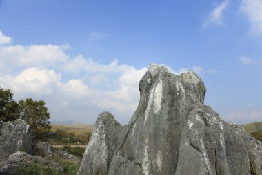 beautiful view of rocks in Akiyoshidai National Park clipart