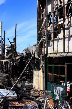 Pazar yerinde yangın çıkmış. 