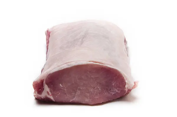 Carne Fresca Crua Sobre Fundo Branco — Fotografia de Stock