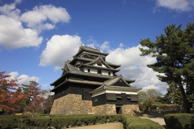 Japonya 'daki Majestic Matsue Kalesi. seyahat hedefi