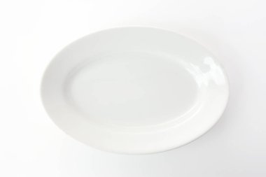 boş beyaz plaka beyaz arkaplanda izole