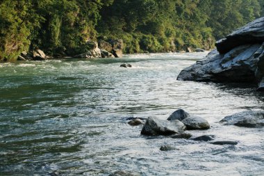 Dağlardaki nehir manzarası 