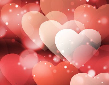 Güzel sevgililer günü arkaplanı, neşeli kalplerle     