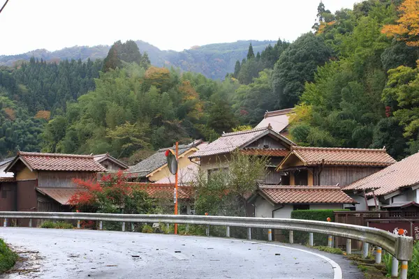 Παραδοσιακή Ιαπωνική Αρχιτεκτονική Στο Χωριό Omori Ginzan Iwami Ginzan — Φωτογραφία Αρχείου