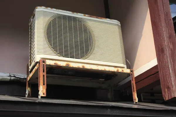 Schmutzige Klimaanlage Einem Haus — Stockfoto
