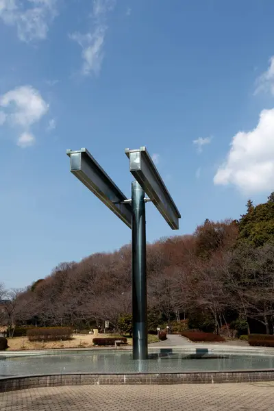 日本の公園で創造的な噴水 — ストック写真