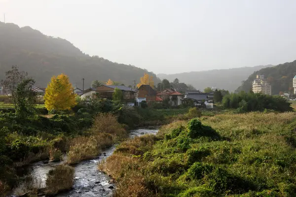 Schöne Landschaft Des Flusses Den Bergen — Stockfoto