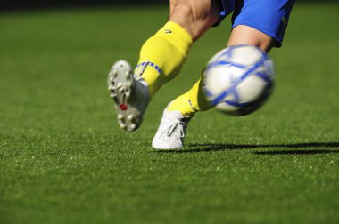 Futbol futbol oyuncusu topu ile