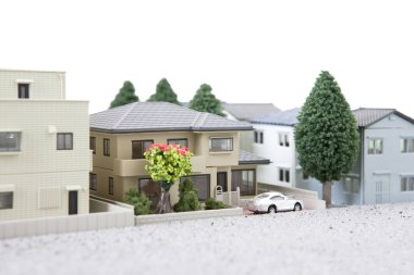 small houses models. concept of property            