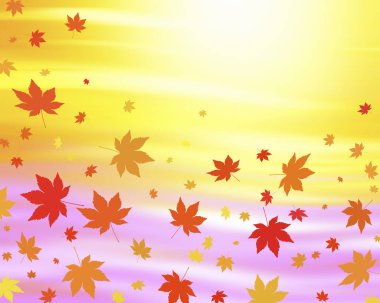 Parlak sonbahar yapraklarıyla güzel bir arkaplan              