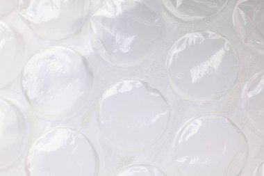 Kabarcık ambalajının dokusu, şeffaf plastik malzeme