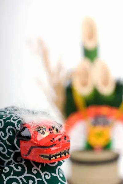 Japanese Dance Lion Doll Background — Stock Photo, Image