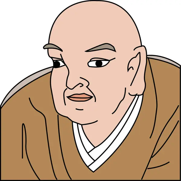 Man Cartoon Character Isolated White Background Colorful Illustration Asian Style — Stock Photo, Image