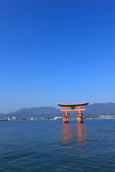 Itsukushima Helgedom Ligger Itsukushima Hatsukaichi City Hiroshima Län — Stockfoto