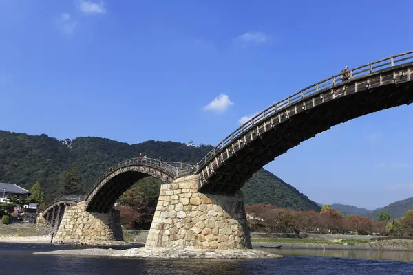 Γέφυρα Kintai Στο Iwakuni Yamaguchi Ιαπωνία — Φωτογραφία Αρχείου