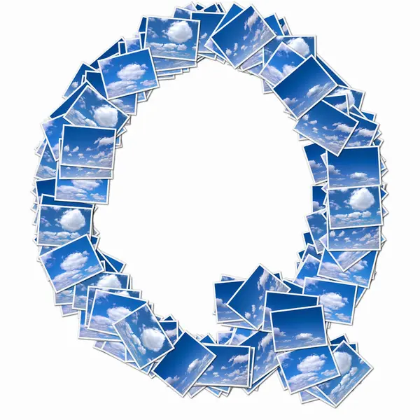 Symbol Hracích Karet Modrou Zakalenou Oblohou — Stock fotografie