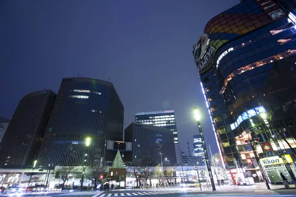 Scena Notturna Shibuya Attraversamento Nel Distretto Shibuya Tokyo Giappone — Foto Stock