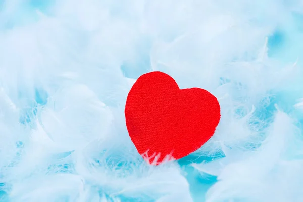 Fondo Día San Valentín Con Corazón Rojo Caja —  Fotos de Stock