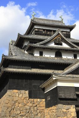 Japonya 'daki Majestic Matsue Kalesi. seyahat hedefi
