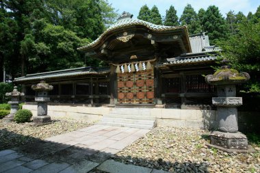 Japonya 'daki Japon tapınağının tarihi manzarası.