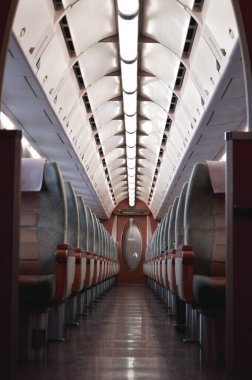 Modern Japon hız treninin iç çekimi.