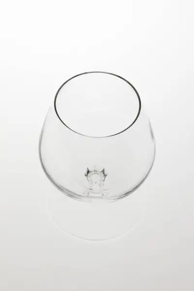 empty transparent glass isolated on white background